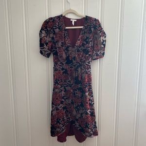 Leith Velvet Floral Dress